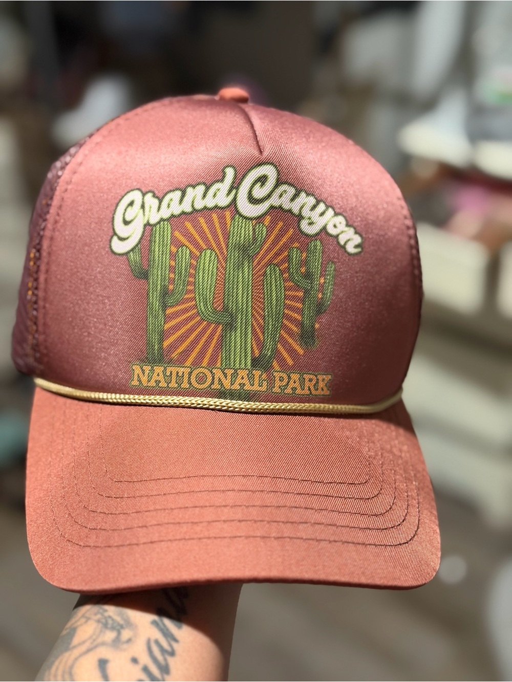 Grand Canyon National Park Trucker Hat - Rust Pink